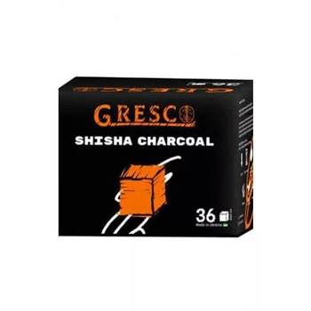 Горіхове вугілля Gresco - 0.5 кг, 36 штук в коробці (Греско)