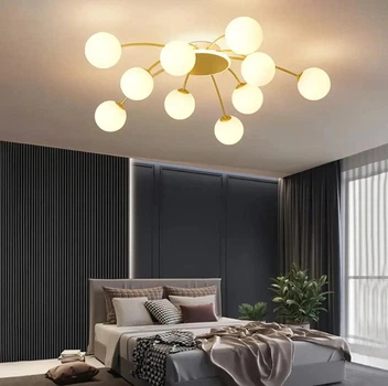 LED-Люстра Oрбіта, Золота 10+1