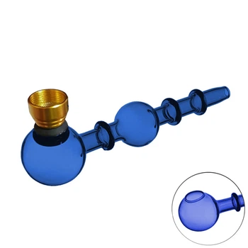 Стеклянная Трубка "Oil pipe Bamboo Blue"