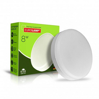 Світлодіодна лампа EUROLAMP ECO серія "N" GX53 8W 4000K (LED-GX53-0840(N))