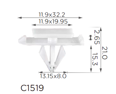 Крепление молдинга/двери Chevrolet, GM (11562563, 12099)