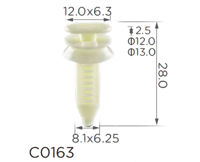 Крепление карты двери/молдингов GM, Ford, Daewoo, Chrysler, Chevrolet, Buick, GMC, Hummer, Oldsmobile, Opel, Pontiac, Saturn (15545202, 15965)