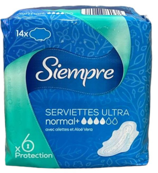 Гігієнічні прокладки Siempre 4 краплі, 14 шт