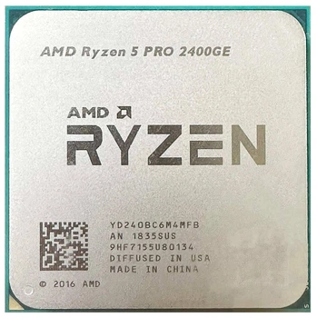 Процессор sAM4 AMD Ryzen 5 2400GE 3.2-3.8GHz 4/8 128kB+512kB+4MB DDR4 2933 AMD Radeon RX Vega 11 35W Б/У