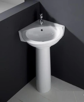 Комплект умывальник с ножкой RAK Ceramics Evolution (595х640х840 мм) Белый