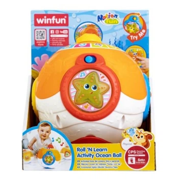 Игрушка музыкальная WinFun шар, 15см, подвижная, музыка, свет, 230601-NL