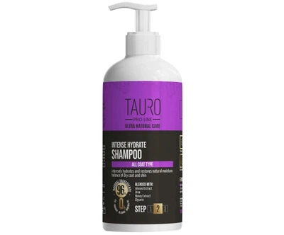 Інтенсивно зволожуючий шампунь для шерсті та шкіри собак та котів Tauro Pro Line Ultra Natural Care Intense Hydrate Shampoo 1000 мл (TPL63593)