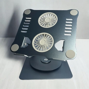 Підставка для ноутбука VHG S65 складна з кулерами, поворотна на 360*, Dr. Gray