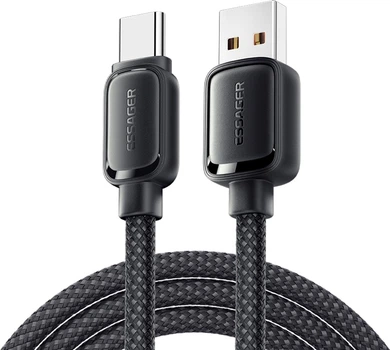 Кабель Essager Jelly Bean Type-A-Type-C 7A fully compatible magnetic data cable 1 м Black (EXCT-TD01-P)