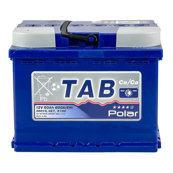 Батарея аккумуляторная Tab Polar Blue 12В 60Ач 600A(EN) L+(121160) пр-во TAB