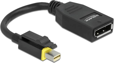 Adapter Delock mini-DisplayPort 1.4 to DisplayPort with latch 8K 60Hz Black (4043619659784)