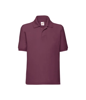 Футболка поло детская Fruit of the Loom 65/35 Polo kids 116 см Бордовый (0634170/141116)