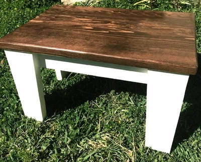 Скамеечка из дерева Стрипа зефир-капучино (ТАБ-00952009)