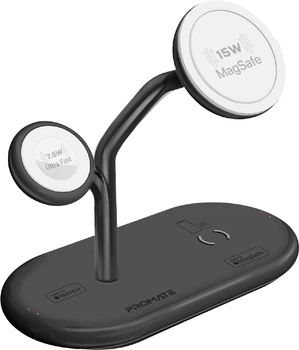 Бездротова зарядна станція Promate Synergy-Pro Black (synergy-pro.black)
