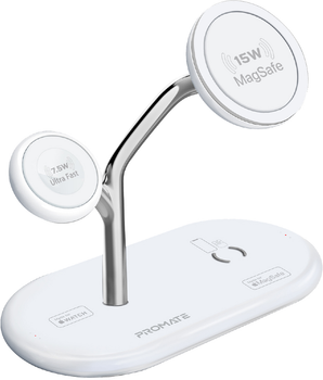 Бездротова зарядна станція Promate Synergy-Pro White (synergy-pro.white)