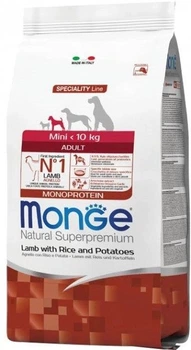 Сухой корм для собак, Monge (Монж), Dog Mini Adult, 800 г, (Агнец, рис, картофель)
