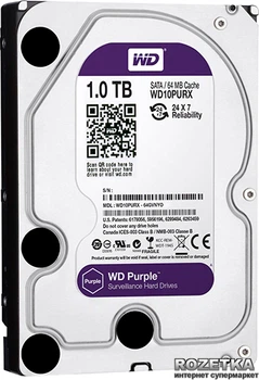 Жесткий диск Western Digital Purple 1TB 64MB 5400rpm WD10PURX 3.5
