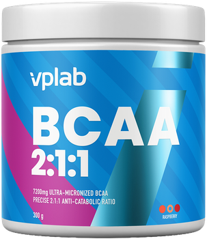 Aminokwasy VPLab BCAA 2:1:1 300 g Malina (5060255356432)