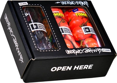Набір пива Underwood Brewery Culture Tomato Small Set світле нефільтроване 4.1% 0.33 л x 2 шт + келих (4820224361345)