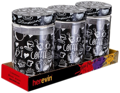 Набор Банок Herevin Coffee 660 мл х 3 шт (144367-400)