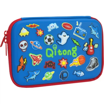 Пенал Cool For School с тиснением 1 отделение Голубой (QT-5638-Blue)