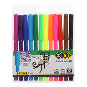 Фломастери ZiBi 12кол. 2802 KIDS Line (24) /ZB.2802/