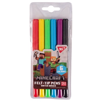 Фломастери YES 6кол. 650539 Minecraft /650539/