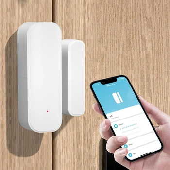 Умный WiFi датчик открытия двери/окна с тревожным уведомлением, совместим с Alexa (Б/У)