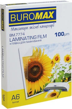 Пленка для ламинации Buromax A6 111 x 154 мм 100 мкм (BM.7774)