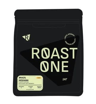 Кава в зернах Roast One свіжообсмажена арабіка Brazil Mogiana 1 кг (GC-017)