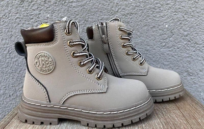 Дитячі демісезонні черевики для хлопчиків Clibee Khaki/Brown 27 р, хакі