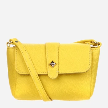 Сумка крос-боді через плече жіноча з натуральної шкіри маленька ARTiS Bags 1602 R 5718 Жовта (6501013551)