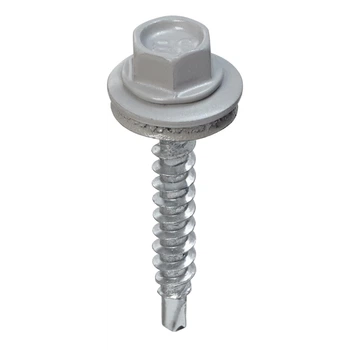 Саморез кровельный Easyfix для дерева 4,8x35 RAL9006 металік 250 шт.