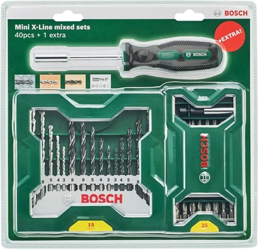 2 набора сверл и бит Bosch Mini X-Line,41 шт (2607017655)