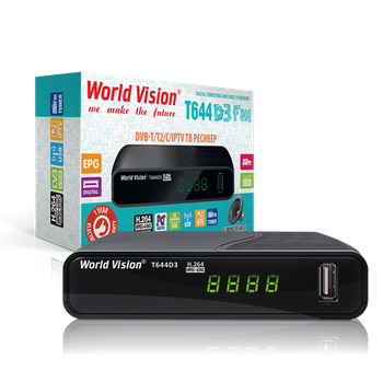 Эфирный Т2 ресивер цифровой тюнер World Vision T644D3