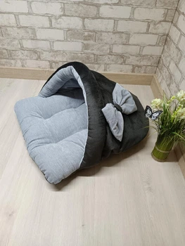Лежак норка з капюшоном для котів та собак Animals_joy S 60*50 cм (004)