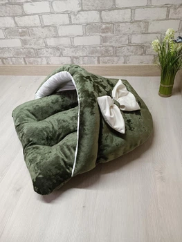 Лежак норка з капюшоном для котів та собак Animals_joy S 60*50 cм (010)