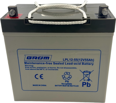 Тяговий акумулятор Grom AGM 55 А-г 12V (СТ-00163972)