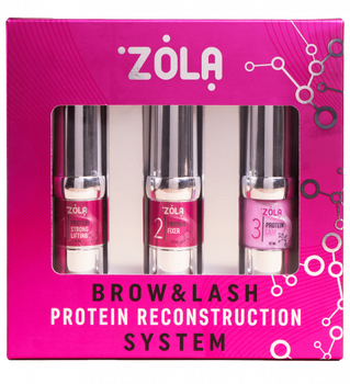 Набір для ламінування Zola NEW Brow&Lash Protein Reconstruction System, 3х10 мл