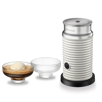 Капучинатор Nespresso Aeroccino 3 Cream бежевый (кремовый) и набор чаши для аффогато (2 шт)