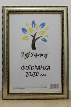 Фоторамка 20Х30, серебряная с обрамлением, 3017-036S, СКЛО +КАРТОН