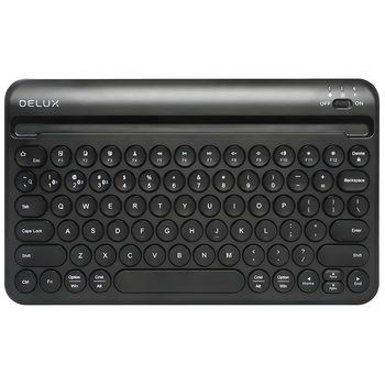 Клавіатура Delux K2213V бездротова з Bluetooth-підключенням, з акумулятором, чорна