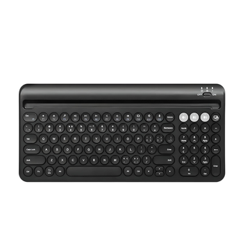 Клавіатура повнорозмірна Delux K2212V бездротова з Bluetooth-підключенням, з акумулятором, чорна