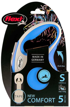 Smycz dla psa Flexi New Comfort 5 m 15 kg S CF10T5251BL20 Niebieska (4000498043530)