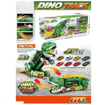 Трейлер-автопаркинг 2 в 1 "Dinosaur Truck" MH-179 Трек Трансформер Зелений