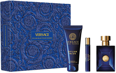 Zestaw męski Versace Dylan Blue Woda toaletowa 100 ml + Żel pod prysznic 150 ml + Miniaturka Woda toaletowa 10 ml (8011003889273)