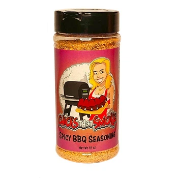 Приправа Deni Lathrop - Chicks That Smoke Spicy BBQ Rub для барбекю универсальная 340 г