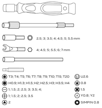 z zestawem 53 dysz precyzyjnych 06-111