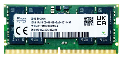 Оперативная память SK hynix SODIMM DDR5 16Gb 1Rx8 PC5-4800B-SA0-1010-XT HMCG78AEBSA095N AA