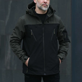Мужская куртка Pobedov Korol Lev SoftShell хаки размер 3XL